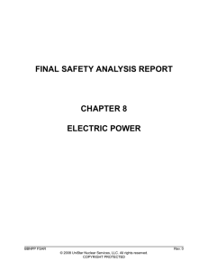 FINAL SAFETY ANALYSIS REPORT CHAPTER 8 ELECTRIC POWER BBNPP FSAR