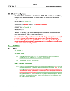 STP 3 &amp; 4 8.2  Offsite Power Systems