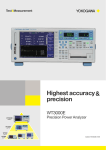 Highest accuracy &amp; precision WT3000E Precision Power Analyzer