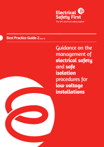 Guidance on the management of safe procedures for