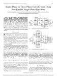 Single-Phase to Three-Phase Drive System Using Two Parallel Single-Phase Rectifiers