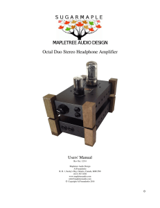 Octal Duo Stereo Headphone Amplifier Users' Manual