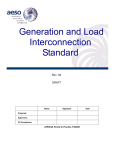 Generation and Load Interconnection Standard