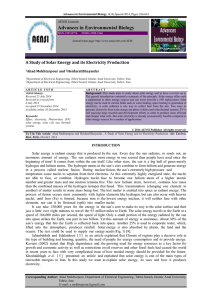 Advances in Environmental Biology  Ahad Mokhtarpour and