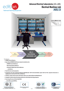 Electrical Machines Lab AEL-3 Advanced Electrical Laboratories (AEL-LABS):