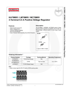 KA78M05 / LM78M05 / MC78M05 3-Terminal 0.5 A Positive Voltage Regulator Description