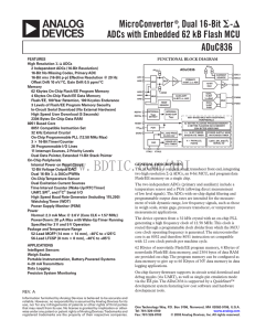 MicroConverter , Dual 16-Bit ADCs with Embedded 62 kB Flash MCU ADuC836