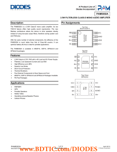 PAM8302A Description Pin Assignments