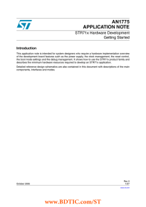 AN1775 APPLICATION NOTE STR71x Hardware Development Getting Started