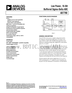 Low Power, 16-Bit Buffered Sigma-Delta ADC AD7790