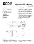 High Frequency Divider/PLL Synthesizer ADF4007  FEATURES