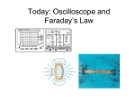 Today: Oscilloscope and Faraday’s Law
