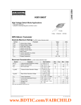 KSE 13003T NPN Silicon Transistor Absolute Maximum Ratings