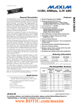 MAX12554 14-Bit, 80Msps, 3.3V ADC General Description Features