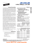 MAX12555 14-Bit, 95Msps, 3.3V ADC General Description Features