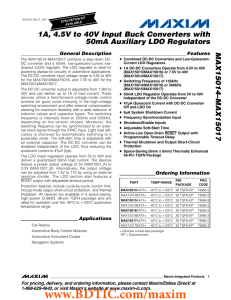 MAX15014–MAX15017 1A, 4.5V to 40V Input Buck Converters with General Description