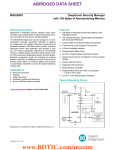 ABRIDGED DATA SHEET MAX36051 DeepCover Security Manager with 128 Bytes of Nonimprinting Memory