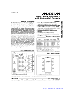 MAX509/MAX510 Quad, Serial 8-Bit DACs with Rail-to-Rail Outputs _______________General Description