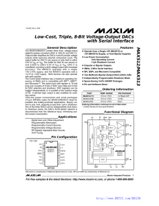 MAX512/MAX513 Low-Cost, Triple, 8-Bit Voltage-Output DACs with Serial Interface _______________General Description