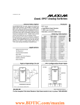 DG308A/DG309 Quad, SPST Analog Switches _______________General Description ____________________________Features