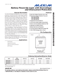 MAX4919B/MAX4920B/MAX4921B Battery Power-Up Logic with Overvoltage and Overcurrent Protection General Description