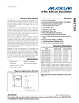 MAX7375 3-Pin Silicon Oscillator General Description Features