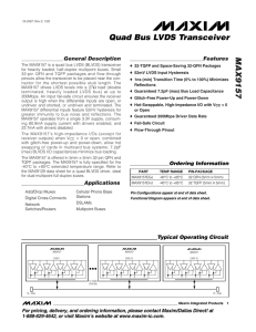 MAX9157 Quad Bus LVDS Transceiver General Description Features