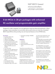 Headline 8-bit MCUs in 28-pin packages with enhanced NXP 80C51-based