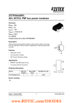 ZXTP25040DFL 40V, SOT23, PNP low power transistor Summary Description