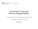 Cervical Spine Trauma and Relevant Imaging Modalities