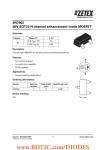 2N7002 60V SOT23 N-channel enhancement mode MOSFET Summary Description