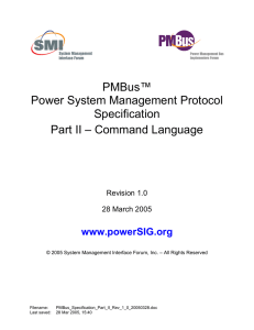 PMBus™ Power System Management Protocol Specification Part II – Command Language