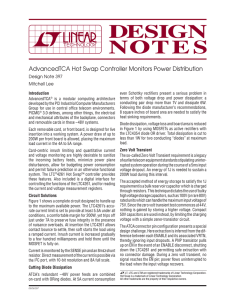 AdvancedTCA Hot Swap Controller Monitors Power Distribution Design Note 397 Mitchell Lee