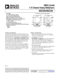 CMOS Latched 4-/8-Channel Analog Multiplexers ADG528A/ADG529A