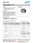 AM-131-PIN Product Type: Broadband RF Amplifier Frequency: 5 to 500 MHz