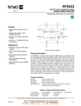 RF5622 3.0V TO 3.6V, 2.4GHz TO 2.5GHz LINEAR POWER AMPLIFIER Features