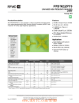 FPD7612P70 LOW NOISE HIGH FREQUENCY PACKAGED pHEMT Features