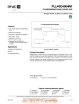 PLL400-864AY 5V NARROWBAND PHASE-LOCKED LOOP Features