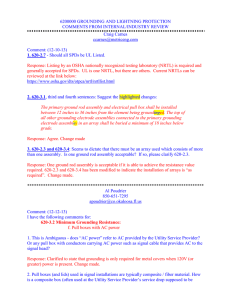 6200000 GROUNDING AND LIGHTNING PROTECTION COMMENTS FROM INTERNAL/INDUSTRY REVIEW Craig Carnes