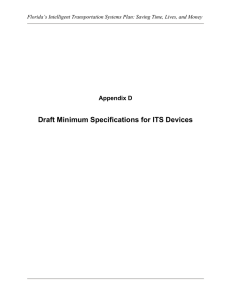 Draft Minimum Specifications for ITS Devices Appendix D