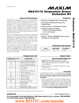 Evaluates: MAX1617 MAX1617A Temperature Sensor Evaluation Kit General Description