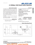 MAX3981 3.125Gbps XAUI Quad Cable Equalizer General Description Features