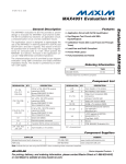 Evaluates:  MAX4951 MAX4951 Evaluation Kit General Description Features