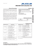 MAX4951AE Evaluation Kit Evaluates: General Description Features