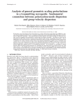 Analysis of General Geometric Scaling Perturbations in a Transmitting Waveguide: Fundamental Connection Between Polarization-Mode Dispersion and Group-Velocity Dispersion