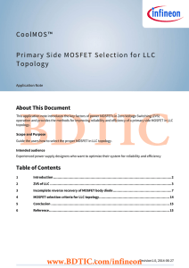 BDTIC CoolMOS™ Primary Side MOSFET Selection for LLC Topology