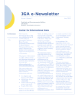IGA e-Newsletter Center for International Data