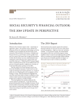 SOCIAL SECURITY’S FINANCIAL OUTLOOK: THE 2014 UPDATE IN PERSPECTIVE Introduction The 2014 Report