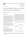 SOCIAL SECURITY’S FINANCIAL OUTLOOK: THE 2012 UPDATE IN PERSPECTIVE Introduction RETIREMENT