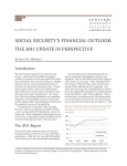 SOCIAL SECURITY’S FINANCIAL OUTLOOK: THE 2011 UPDATE IN PERSPECTIVE Introduction RETIREMENT
